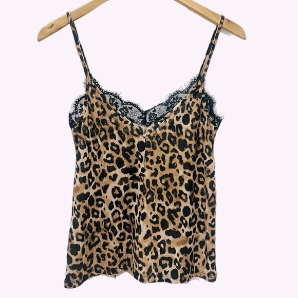 Zara Trafaluc Lace Detail Cami in Cheetah Size Small - Picture 6 of 6